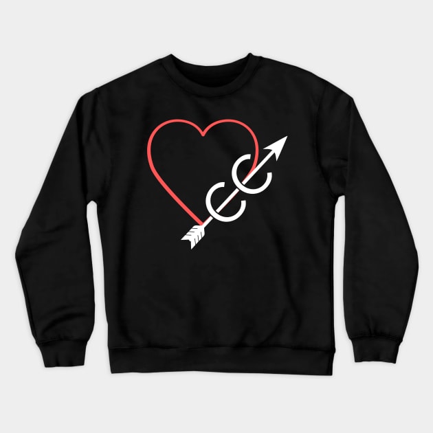 Heart And Cross Country Crewneck Sweatshirt by MeatMan